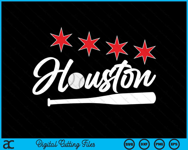 Honkbal Houston minnaar schattige Houston honkbalknuppel Amerikaanse SVG PNG digitale snijbestanden
