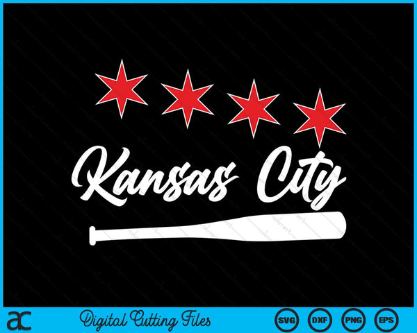 Honkbal Kansas City Lover Cute Kansas City honkbalknuppel Amerikaanse SVG PNG digitale snijbestanden