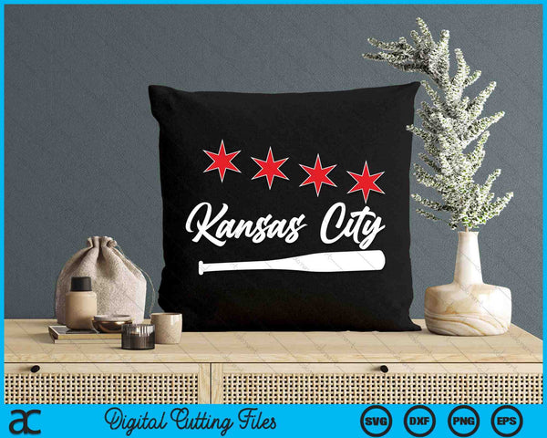 Honkbal Kansas City Lover Cute Kansas City honkbalknuppel Amerikaanse SVG PNG digitale snijbestanden