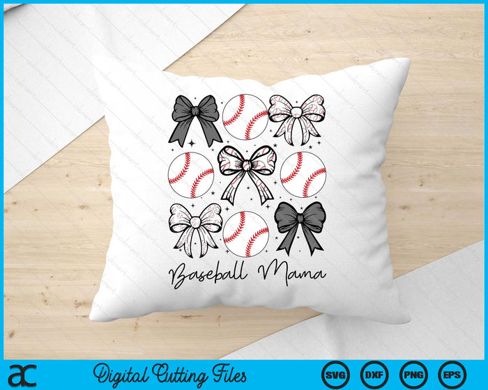 Baseball Mama Coquette Bow Baseball Season SVG PNG Digital Printable Files Baseball Mama Coquette Bow Baseball Season SVG PNG Digital Printable Files
