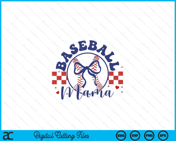 Baseball Mama Coquette Bow Happy Mother's Day SVG PNG Digital Printable Files Baseball Mama Coquette Bow Happy Mother's Day SVG PNG Digital Printable Files