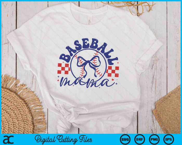 Baseball Mama Coquette Bow Mother's Day SVG PNG Digital Printable Files Baseball Mama Coquette Bow Mother's Day SVG PNG Digital Printable Files