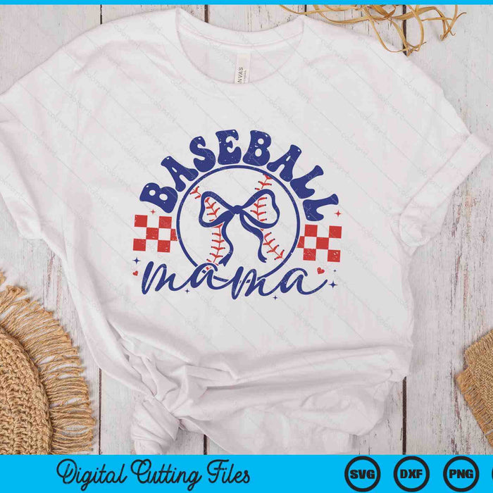 Baseball Mama Coquette Bow Mother's Day SVG PNG Digital Printable Files Baseball Mama Coquette Bow Mother's Day SVG PNG Digital Printable Files