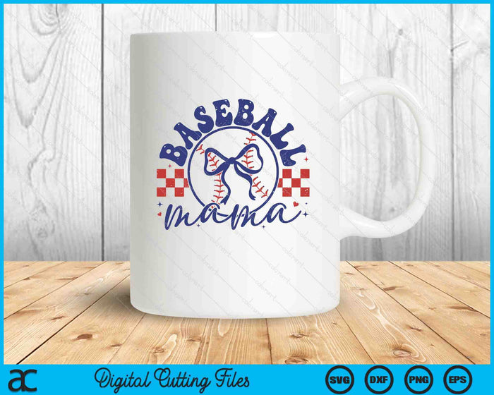 Baseball Mama Coquette Bow Mother's Day SVG PNG Digital Printable Files Baseball Mama Coquette Bow Mother's Day SVG PNG Digital Printable Files