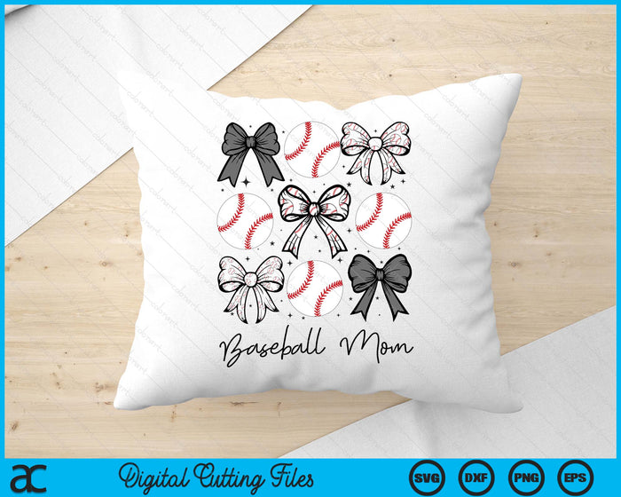 Baseball Mom Coquette Bow Baseball Season SVG PNG Digital Printable Files Baseball Mom Coquette Bow Baseball Season SVG PNG Digital Printable Files
