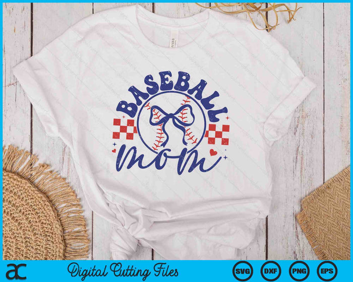 Baseball Mom Coquette Bow Mother's Day SVG PNG Digital Printable Files Baseball Mom Coquette Bow Mother's Day SVG PNG Digital Printable Files