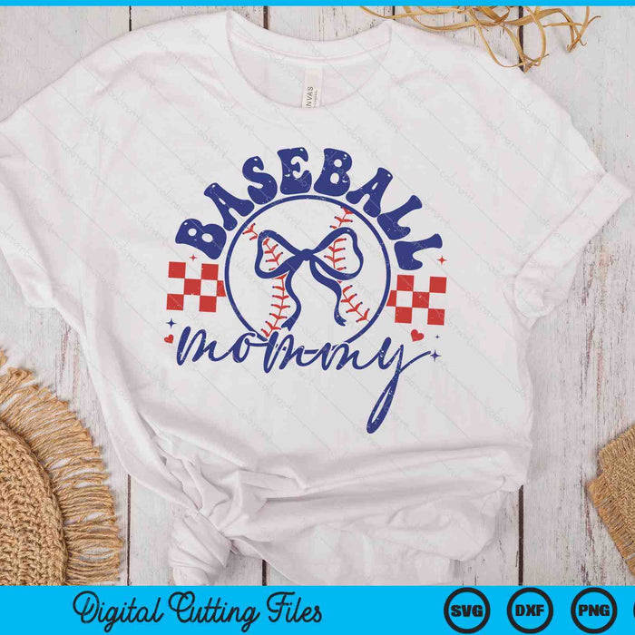 Baseball Mommy Coquette Bow Mother's Day SVG PNG Digital Printable Files Baseball Mommy Coquette Bow Mother's Day SVG PNG Digital Printable Files