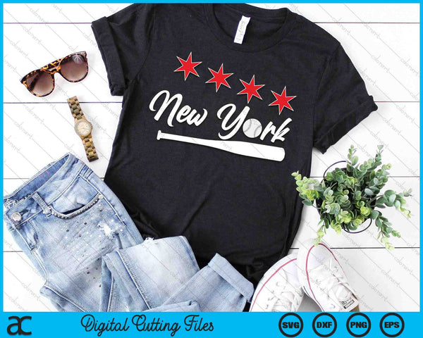 Baseball New York Lover Cute New York Baseball Bat American SVG PNG Digital Cutting Files