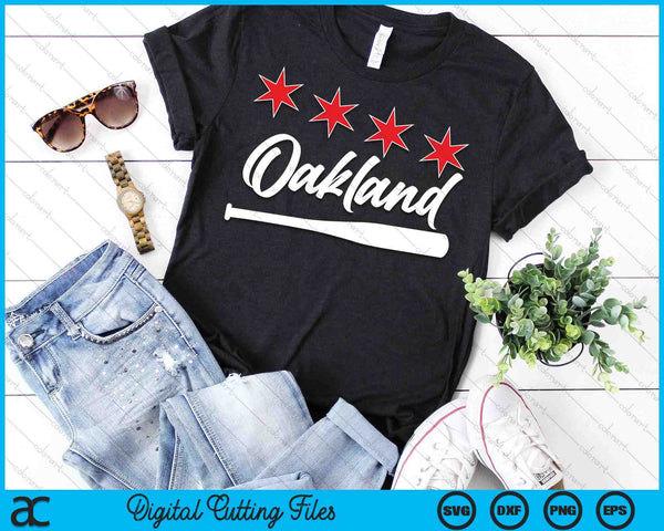 Baseball Oakland Lover Cute Oakland Baseball Bat American SVG PNG Digital Cutting Files
