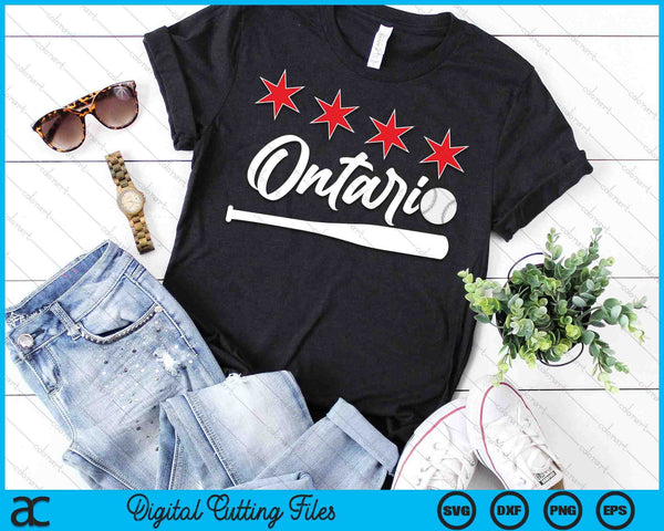 Baseball Ontario Lover Cute Ontario Baseball Bat American SVG PNG Digital Cutting Files