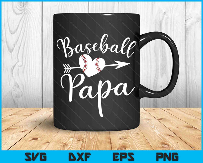 Baseball Papa SVG PNG Digital Cutting Files Baseball Papa SVG PNG Digital Cutting Files