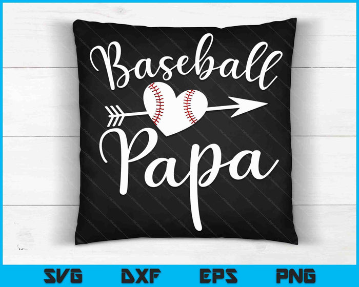 Baseball Papa SVG PNG Digital Cutting Files Baseball Papa SVG PNG Digital Cutting Files