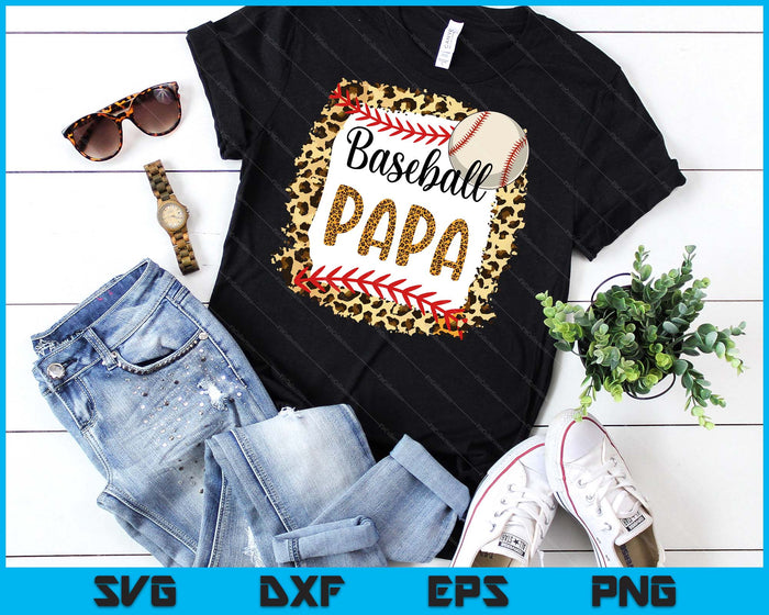 Baseball Papa Leopard Baseball Papa For Father's Day SVG PNG Digital Cutting Files Baseball Papa Leopard Baseball Papa For Father's Day SVG PNG Digital Cutting Files
