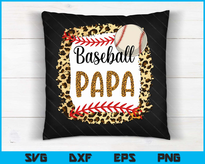 Baseball Papa Leopard Baseball Papa For Father's Day SVG PNG Digital Cutting Files Baseball Papa Leopard Baseball Papa For Father's Day SVG PNG Digital Cutting Files