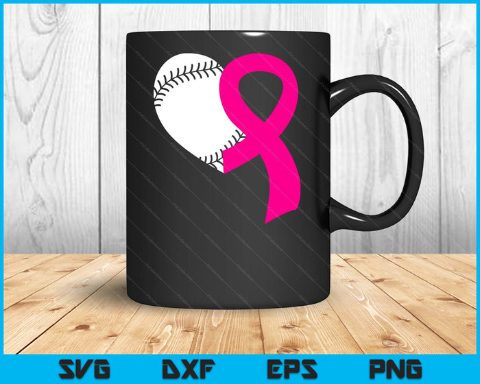 Baseball Pink Ribbon Heart Cool Breast Cancer Awareness Gifts SVG PNG Cutting Printable Files Baseball Pink Ribbon Heart Cool Breast Cancer Awareness Gifts SVG PNG Cutting Printable Files