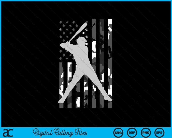 Baseball Player American Flag USA Camo Patriotic SVG PNG Digital Printable Files Baseball Player American Flag USA Camo Patriotic SVG PNG Digital Printable Files