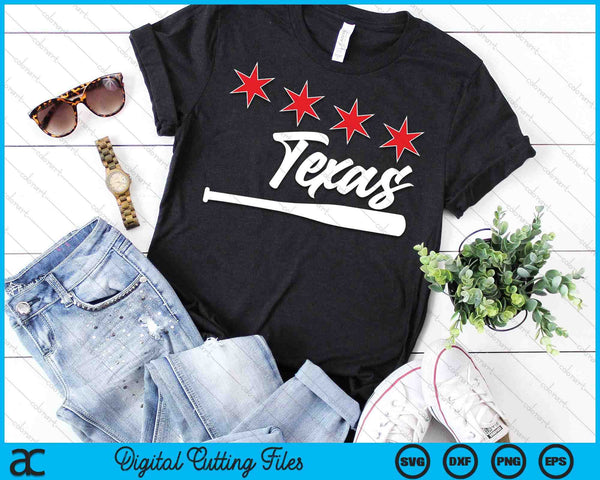 Baseball Texas Lover Cute Texas Baseball Bat American SVG PNG Digital Cutting Files