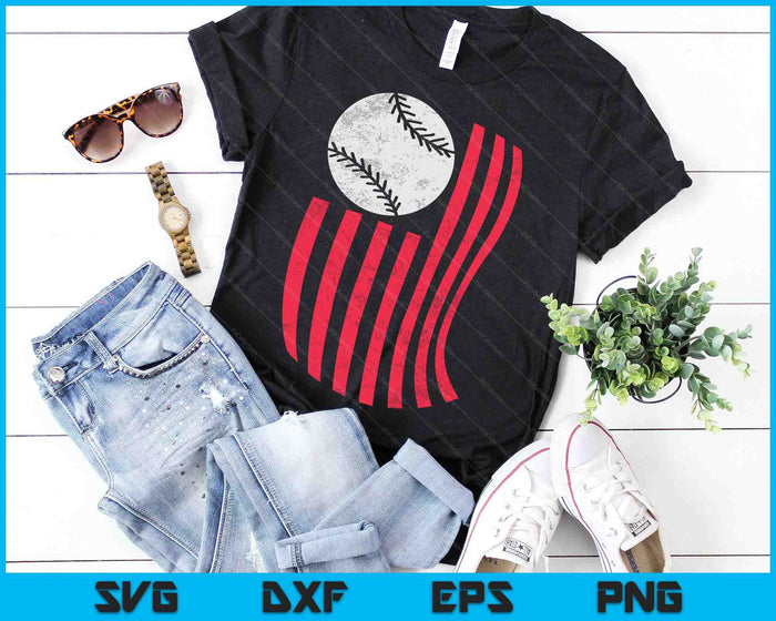 Baseball USA American Flag Vintage 4th Of July SVG PNG Digital Cutting Files Baseball USA American Flag Vintage 4th Of July SVG PNG Digital Cutting Files