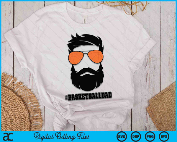Basketball Dad With Beard And Cool Sunglasses SVG PNG Digital Printable Files