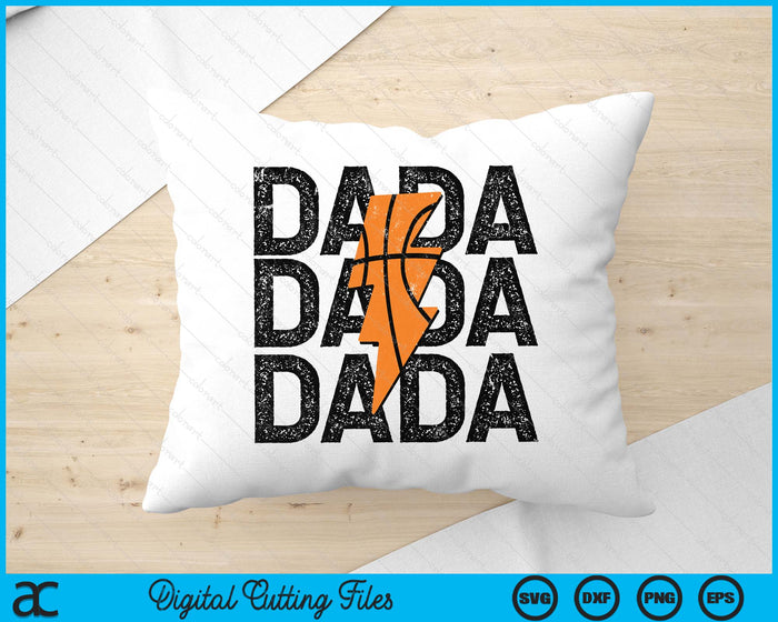 Basketball Dada Distressed Lightning Bolt SVG PNG Digital Printable Files Basketball Dada Distressed Lightning Bolt SVG PNG Digital Printable Files
