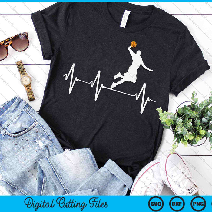 Basketball Heartbeat SVG PNG Digital Cutting Files Basketball Heartbeat SVG PNG Digital Cutting Files