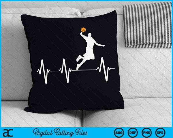 Basketball Heartbeat SVG PNG Digital Cutting Files