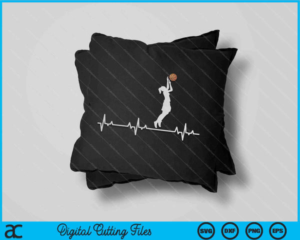 Basketball Heartbeat SVG PNG Cutting Printable Files