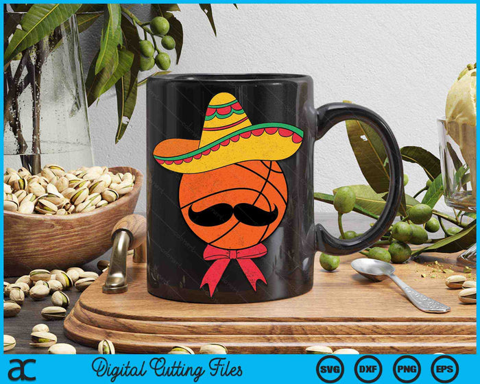 Basketball Mexican Sombrero Cinco De Mayo SVG PNG Digital Printable Files Basketball Mexican Sombrero Cinco De Mayo SVG PNG Digital Printable Files