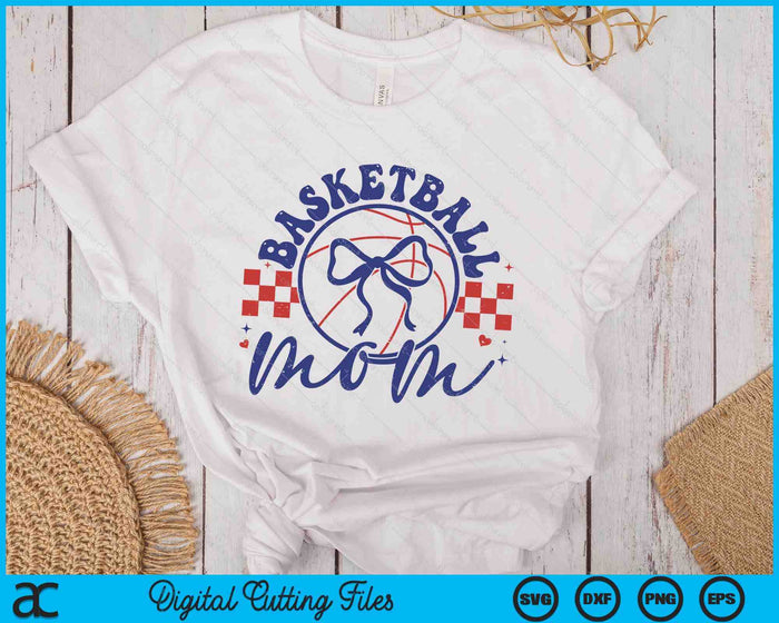 Basketball Mom Coquette Bow Mother's Day SVG PNG Digital Printable Files Basketball Mom Coquette Bow Mother's Day SVG PNG Digital Printable Files