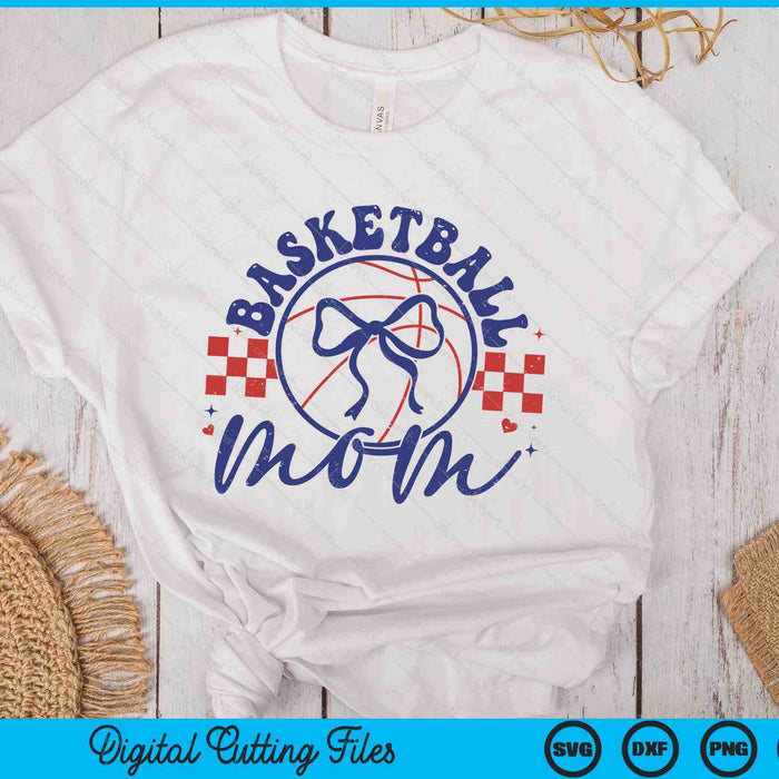 Basketball Mom Coquette Bow Mother's Day SVG PNG Digital Printable Files Basketball Mom Coquette Bow Mother's Day SVG PNG Digital Printable Files