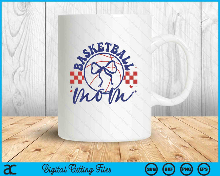 Basketball Mom Coquette Bow Mother's Day SVG PNG Digital Printable Files Basketball Mom Coquette Bow Mother's Day SVG PNG Digital Printable Files