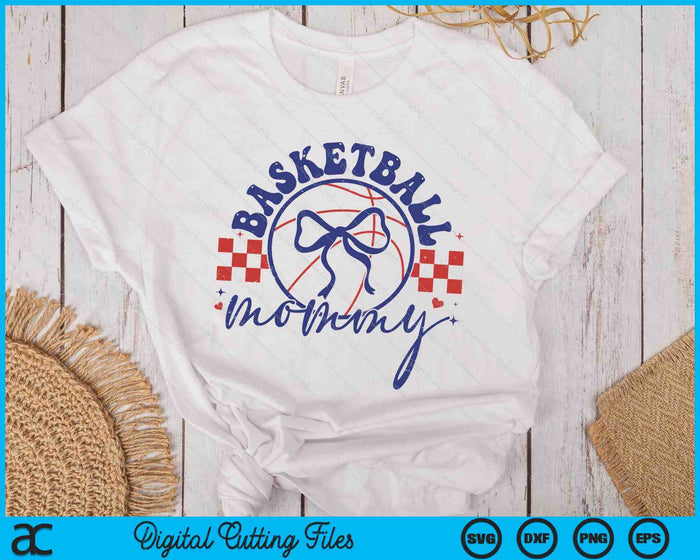 Basketball Mommy Coquette Bow Mother's Day SVG PNG Digital Printable Files Basketball Mommy Coquette Bow Mother's Day SVG PNG Digital Printable Files