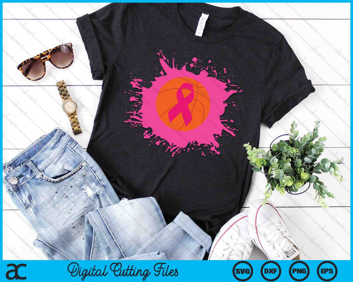 Basketball Pink Ribbon Breast Cancer Awareness SVG PNG Digital Cutting Files Basketball Pink Ribbon Breast Cancer Awareness SVG PNG Digital Cutting Files