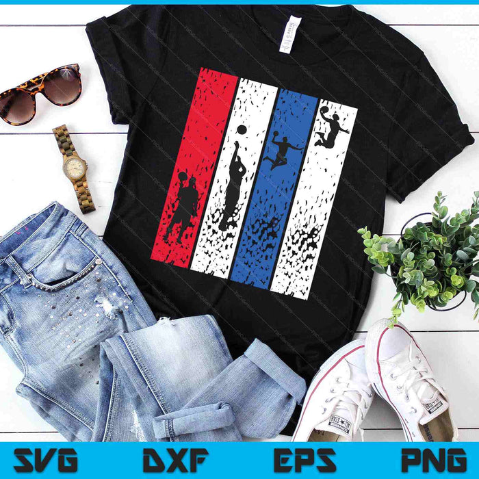 Basketball Retro Vintage Usa Flag Red White Blue Patriotic SVG PNG Digital Printable Files Basketball Retro Vintage Usa Flag Red White Blue Patriotic SVG PNG Digital Printable Files