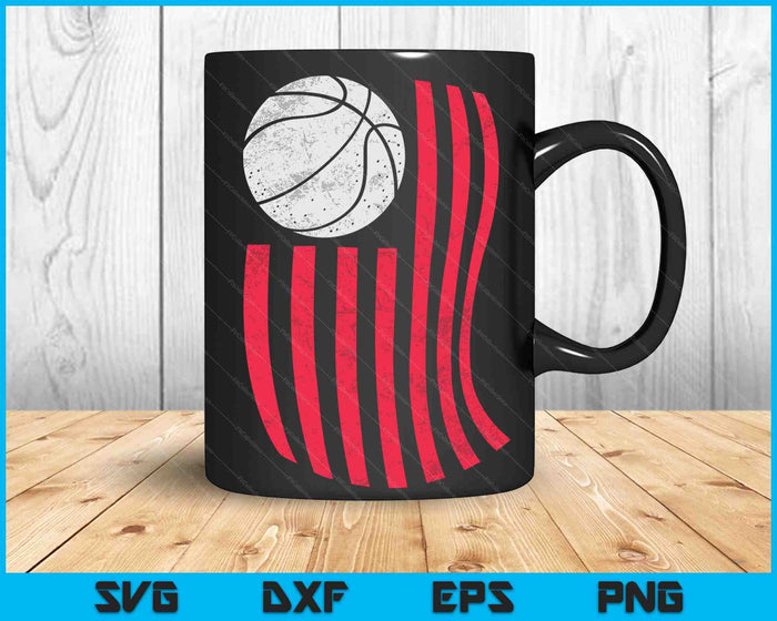 Basketball USA American Flag Vintage 4th Of July SVG PNG Digital Cutting Files Basketball USA American Flag Vintage 4th Of July SVG PNG Digital Cutting Files