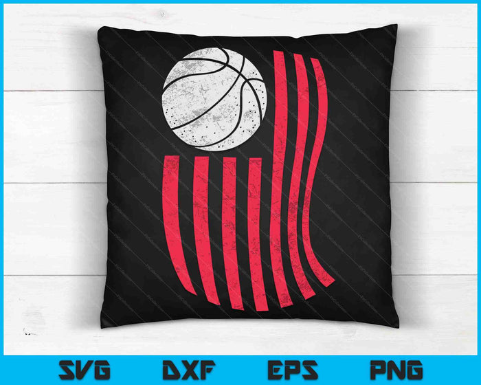Basketball USA American Flag Vintage 4th Of July SVG PNG Digital Cutting Files Basketball USA American Flag Vintage 4th Of July SVG PNG Digital Cutting Files