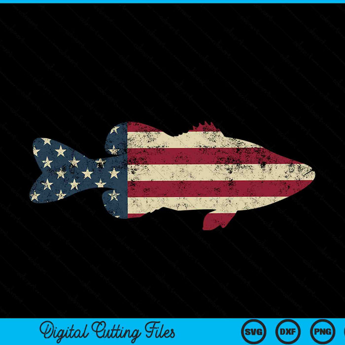 Bass Fishing American Flag Vintage Patriotic Fisherman SVG PNG Cutting Printable Files Bass Fishing American Flag Vintage Patriotic Fisherman SVG PNG Cutting Printable Files