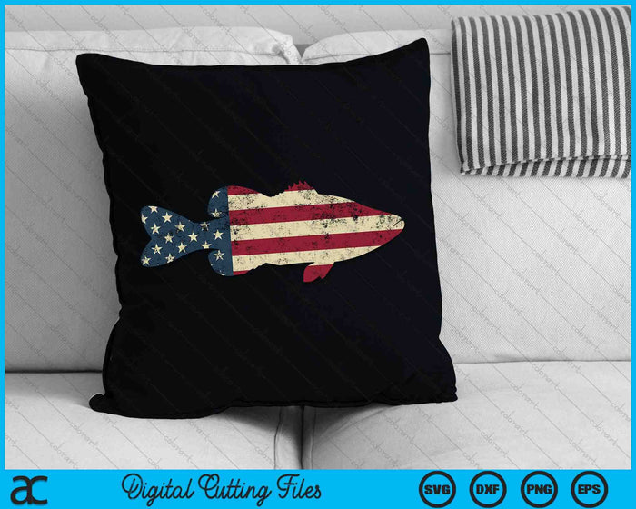 Bass Fishing American Flag Vintage Patriotic Fisherman SVG PNG Cutting Printable Files Bass Fishing American Flag Vintage Patriotic Fisherman SVG PNG Cutting Printable Files