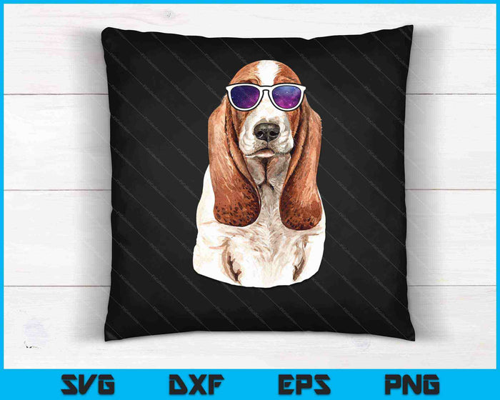 Basset Hound Dog Wearing Space Galaxy Sunglass SVG PNG Cutting Printable Files Basset Hound Dog Wearing Space Galaxy Sunglass SVG PNG Cutting Printable Files