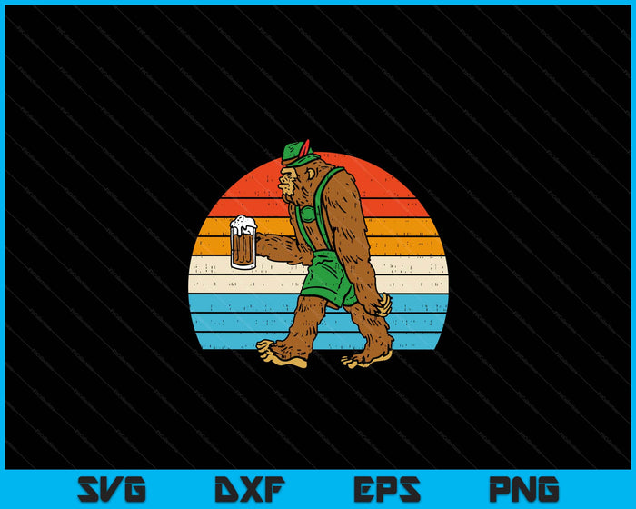 Bavarian Bigfoot Lederhosen Retro Sasquatch Oktoberfest Men SVG PNG Digital Cutting Files Bavarian Bigfoot Lederhosen Retro Sasquatch Oktoberfest Men SVG PNG Digital Cutting Files