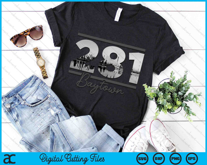 Baytown 281 Area Code Skyline Texas Vintage SVG PNG Digital Cutting Files Baytown 281 Area Code Skyline Texas Vintage SVG PNG Digital Cutting Files