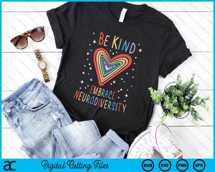 Be Kind Embrace Neurodiversity Autism Awareness Heart ADHD SVG PNG Digital Cutting Files Be Kind Embrace Neurodiversity Autism Awareness Heart ADHD SVG PNG Digital Cutting Files