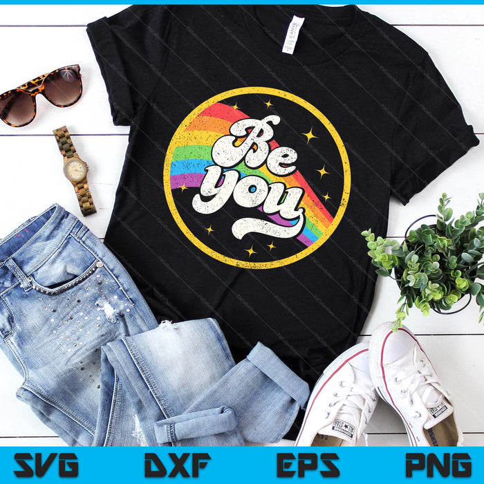 Be You Pride Lgbtq Gay Lgbt Ally Rainbow Flag Retro Galaxy SVG PNG Digital Printable Files Be You Pride Lgbtq Gay Lgbt Ally Rainbow Flag Retro Galaxy SVG PNG Digital Printable Files