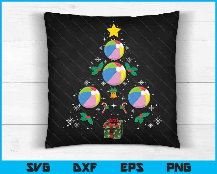 Beach Ball Christmas Tree Christmas Beach Ball SVG PNG Digital Cutting Files Beach Ball Christmas Tree Christmas Beach Ball SVG PNG Digital Cutting Files