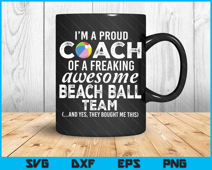 Beach Ball Coach Funny Thank You Appreciation Gift SVG PNG Digital Cutting Files Beach Ball Coach Funny Thank You Appreciation Gift SVG PNG Digital Cutting Files