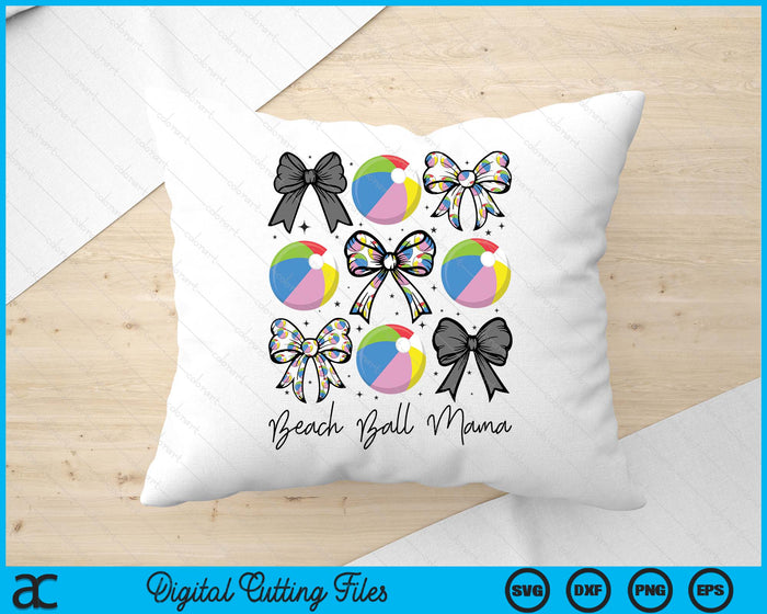 Beach Ball Mama Coquette Bow Beach Ball Season SVG PNG Digital Printable Files Beach Ball Mama Coquette Bow Beach Ball Season SVG PNG Digital Printable Files