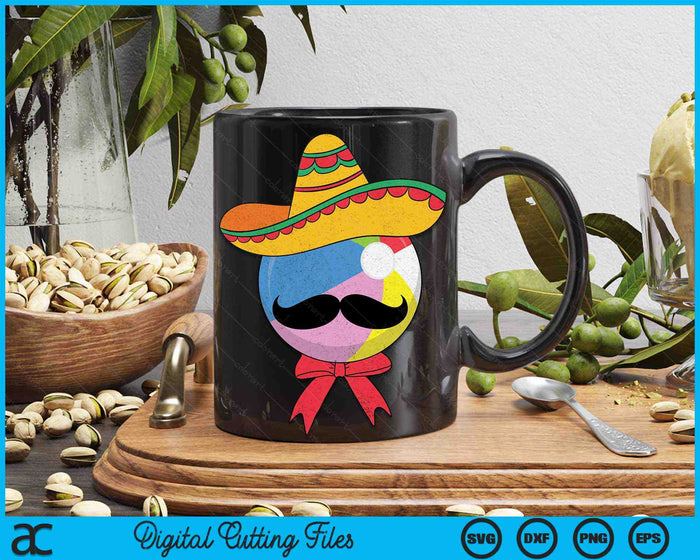 Beach Ball Mexican Sombrero Cinco De Mayo SVG PNG Digital Printable Files