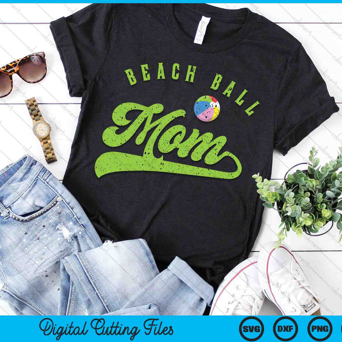 Beach Ball Mom SVG PNG Digital Cutting Files Beach Ball Mom SVG PNG Digital Cutting Files