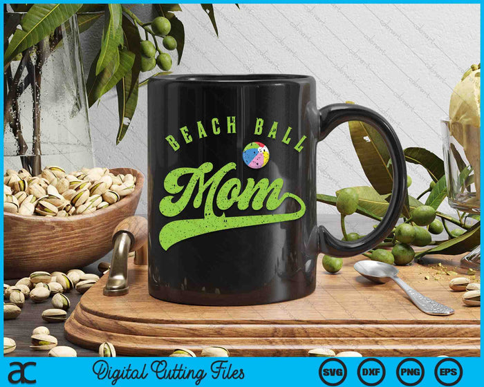 Beach Ball Mom SVG PNG Digital Cutting Files Beach Ball Mom SVG PNG Digital Cutting Files