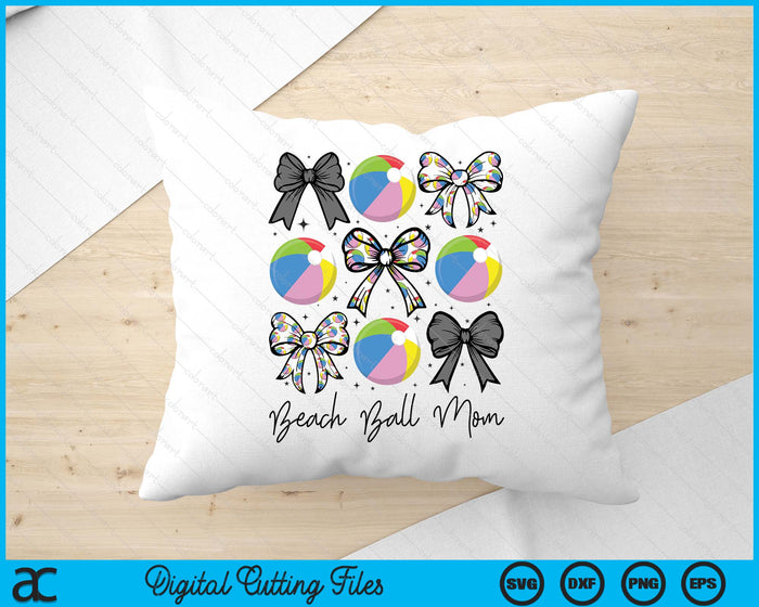 Beach Ball Mom Coquette Bow Beach Ball Season SVG PNG Digital Printable Files Beach Ball Mom Coquette Bow Beach Ball Season SVG PNG Digital Printable Files
